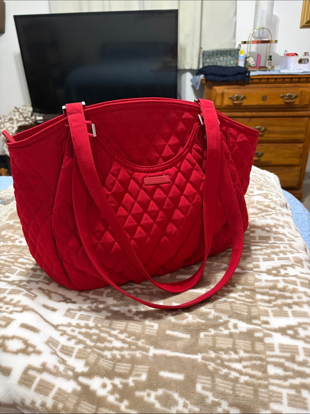 Vera Bradley Quilted Red Tote